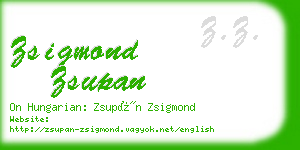 zsigmond zsupan business card